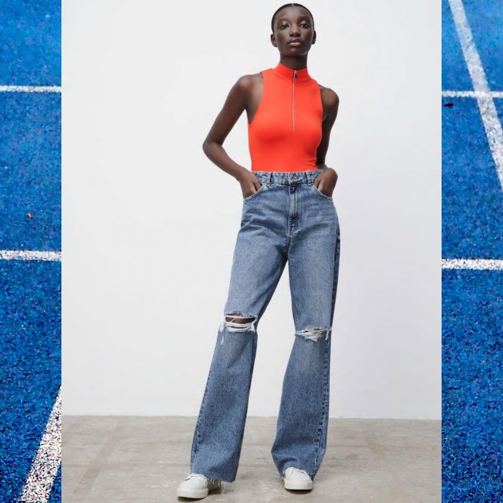 Zara Zippered Bodysuit